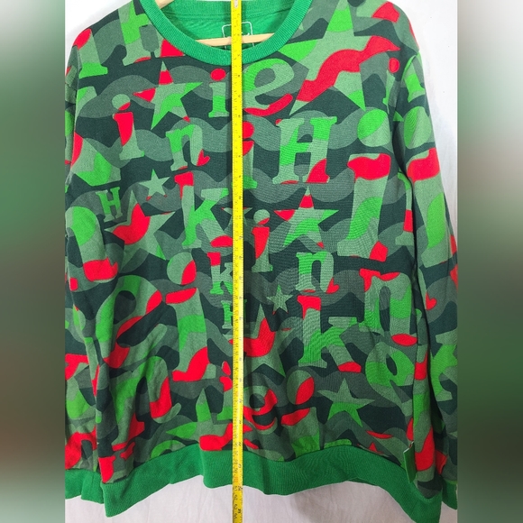 Heineken Men's Sweater Official Licensed Long Sleeve Abstract Pullover L - Picture 7 of 8